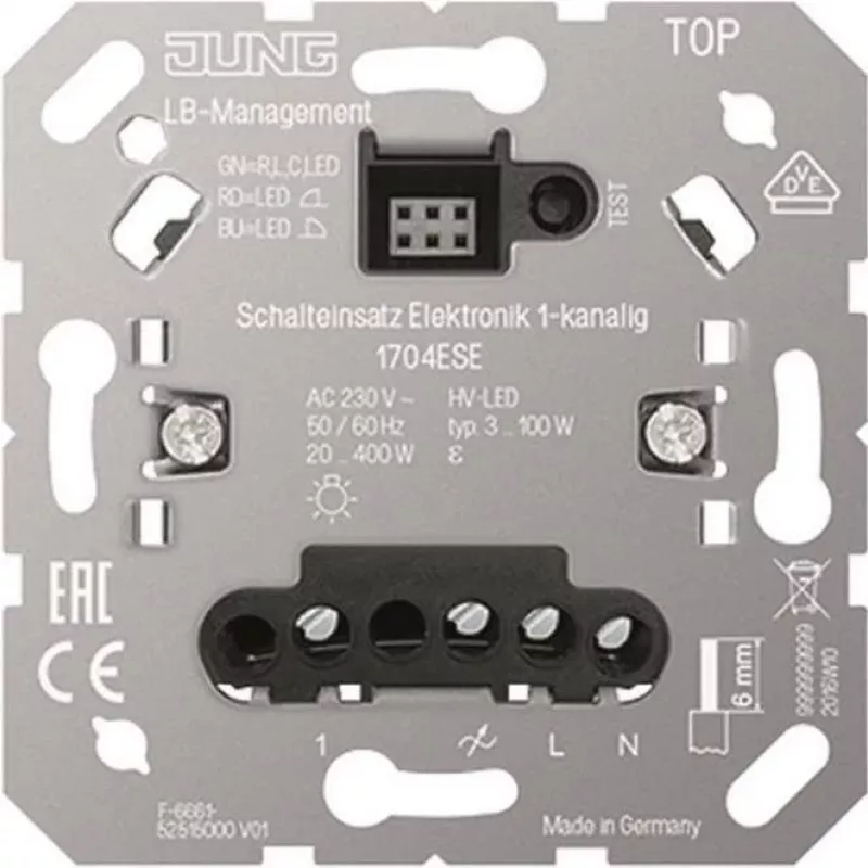 JUNG 1704 ES E Schalteinsatz Elektronik 1-kanalig 1704ESE