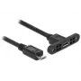 Kabel USB DeLOCK 85245 USB 2.0 0,25 m Micro-USB B Czarny