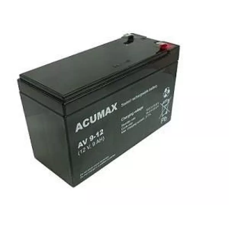 Bateria VRLA AGM EMU AV 9-12 T2 — 12 V, 9 Ah, bezobsługowa, odporna na wibracje