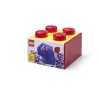 LEGO Klock 4 Czerwony Przezroczysty – przezroczysty czerwony klocek budowlany 4x2