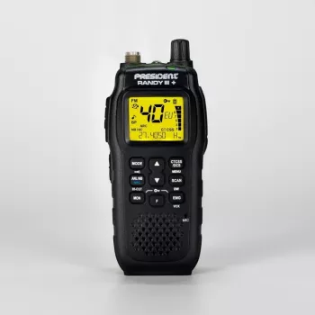 President Randy III Plus ASC AM/FM CB Portable Radio Czarny