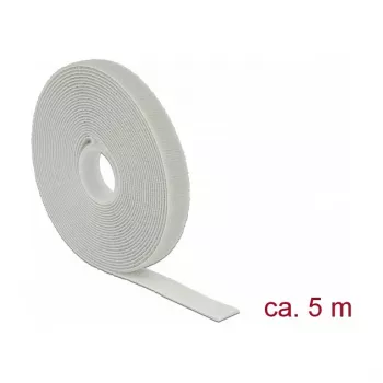 Taśma z rzepem DELOCK 18276, szara, 13 mm x 5 m, 1 szt.