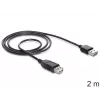Kabel USB DeLOCK EASY-USB 2.0-A 2m Czarny