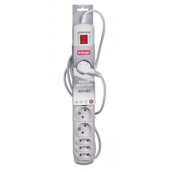Listwa zasilająca Activejet APN-8G/1,5M-GR z przewodem