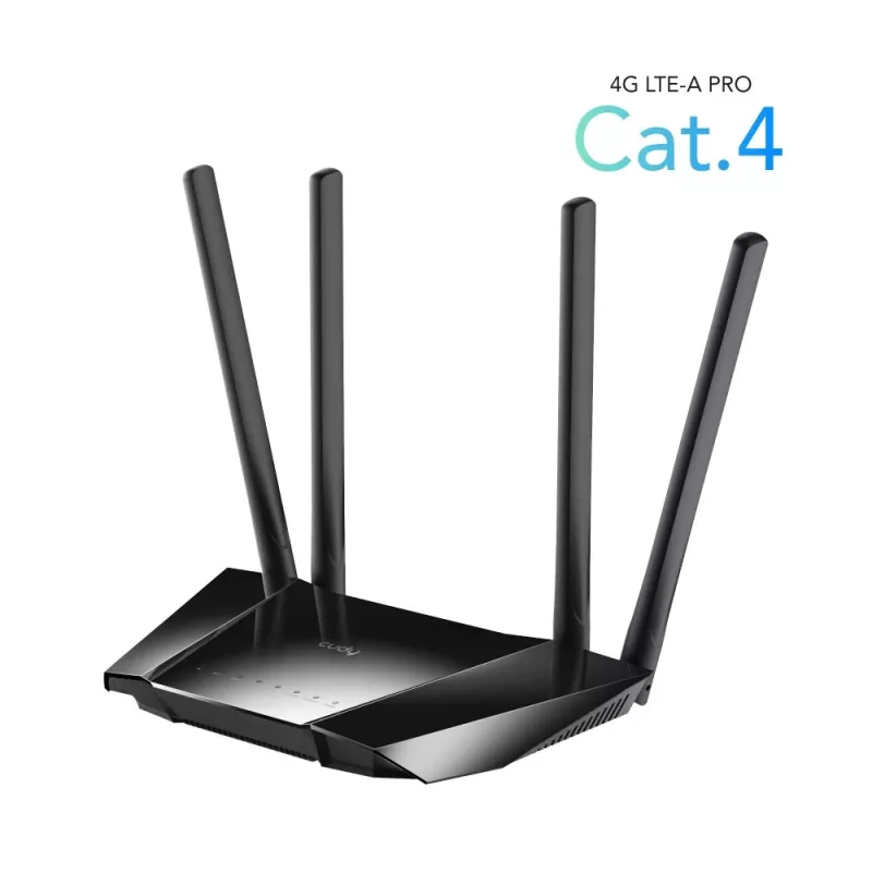 Router bezprzewodowy Cudy LT400 Fast Ethernet, jednopasmowy (2,4 GHz), 4G, czarny