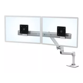Uchwyt biurkowy Ergotron LX Series Dual Direct Arm 63,5 cm (25 cali) Biały