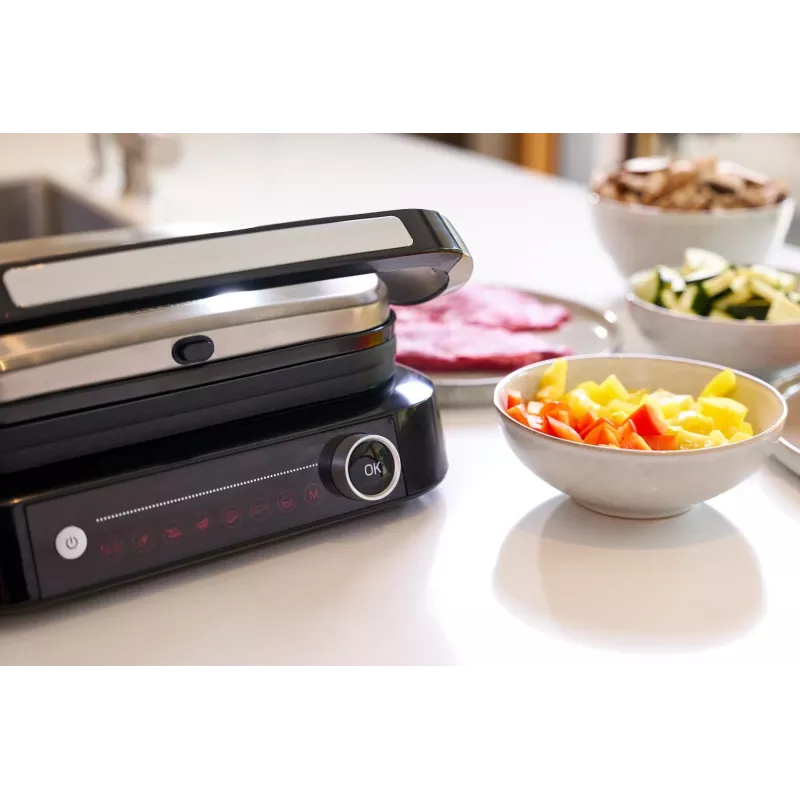 Grill kontaktowy SEVINI Pro, KG 2395 (srebrny/czarny, 1800 W)