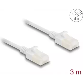 Kabel sieciowy DeLOCK RJ45 kat.6A wtyk na wtyk 3 m biały