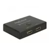 DeLock HDMI 2 - 1 przełącznik dwukierunkowy 4K 60 Hz - przełącznik wideo/audio - 2 x HDMI - stacjonarny