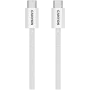 Kabel CANYON OnWire 60MG USB-C na USB-C 60W Magnetyczny Pleciony 1m Biały