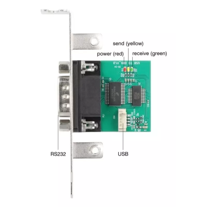 DeLOCK 90892 konwerter szeregowy / repeater / izolator USB 2.0 RS-232 ze stali nierdzewnej zielony