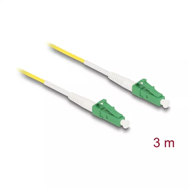 DeLOCK kabel InfiniBand/światłowodowy 3 m LC LC/APC żółty 9 µm