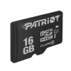 Karta pamięci microSDHC PATRIOT PSF16GMDC10 — 16 GB, Klasa 10, UHS-I (U1), 80 MB/s, czarna
