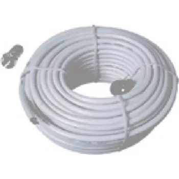 Kabel koncentryczny ShiverPeaks S/CONN 0.643/3.7, 25 m, ZESTAW z 2 wtykami F i 1 przepustem gumowym, >75 dB