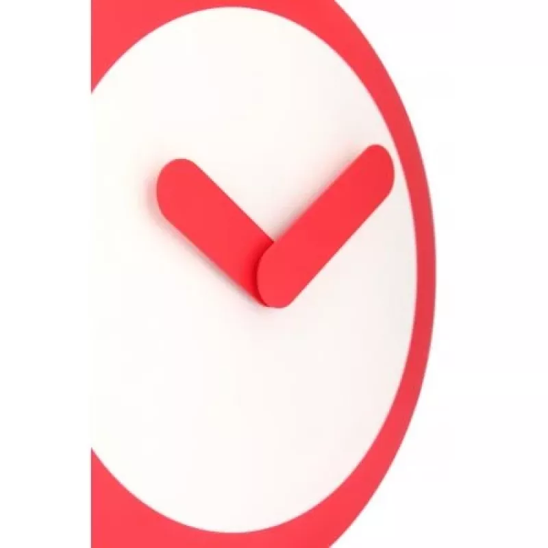 NeXtime klok 2615ro Focus, Ø25 cm, ścienny, biały/czerwony