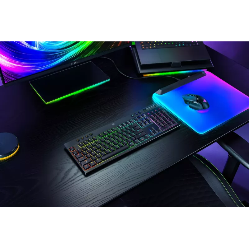 Klawiatura gamingowa Razer CzarnyWidow V4 Low-Profile HyperSpeed USB RF Wireless Bluetooth QWERTY US International czarna