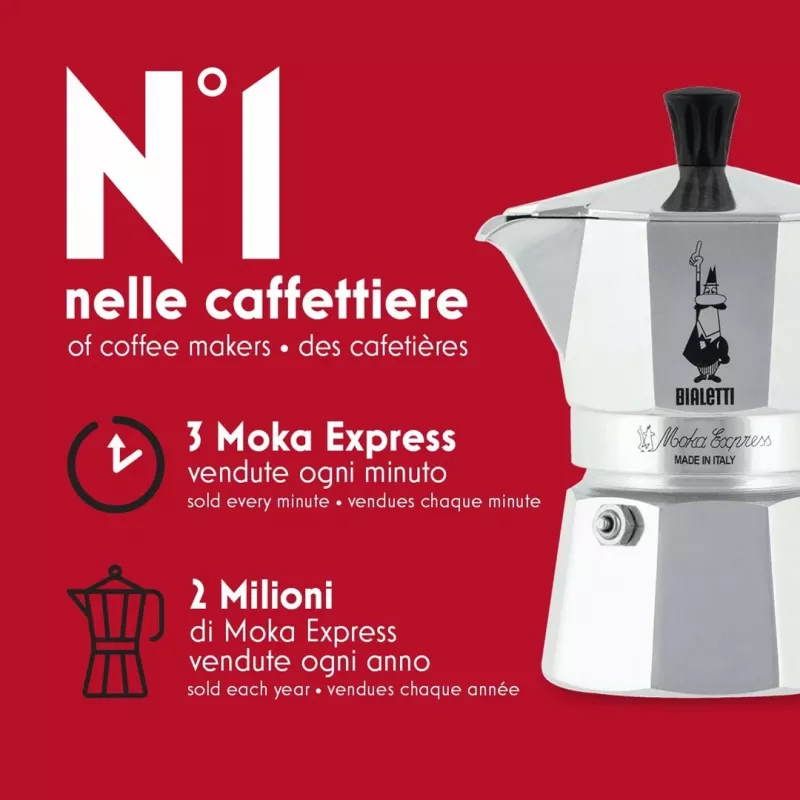 Bialetti Moka Express kawiarka 0,06 l aluminium, czarny