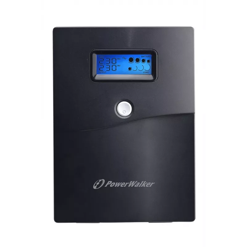 Zasilacz awaryjny PowerWalker VI 3000 SCL — UPS Line-Interactive 3 kVA / 1800 W, 230 V, bateria 9 Ah, LCD, Tower, Czarny