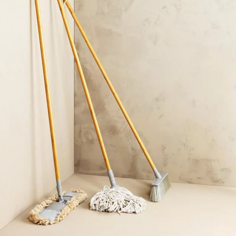 Płaski mop Salter LASAL71441WPK6EU7 Szary FSC 100% – płaska końcówka mopa, nadająca się do prania i wielokrotnego użytku