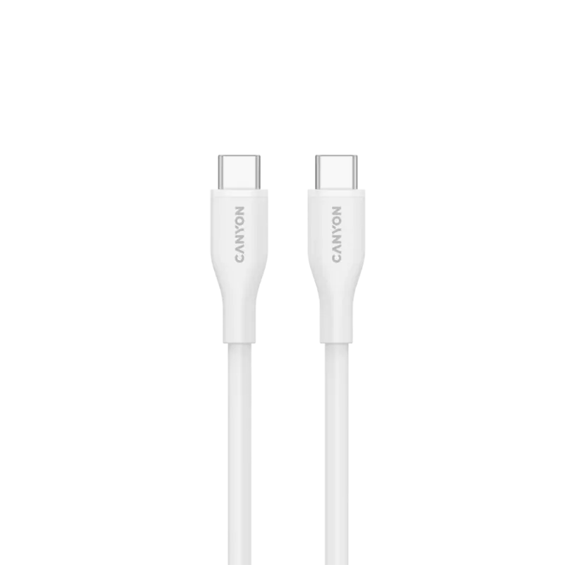 Kabel CANYON CC60SC10 C-C 60W 1m Silikon Biały