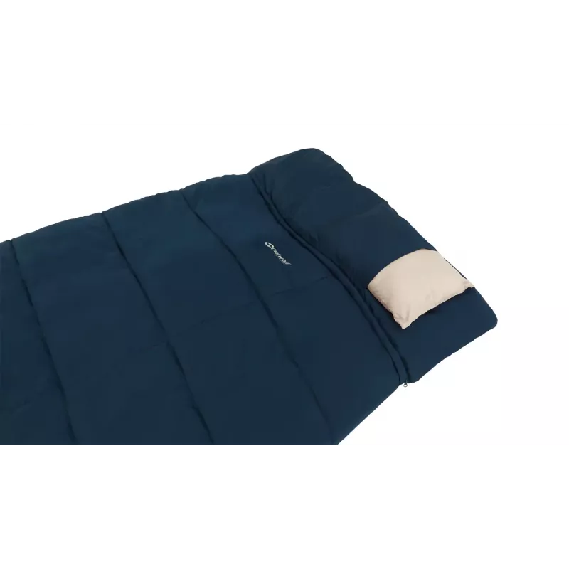 Śpiwór Outwell Contour Lux XL — prostokątny, dla dorosłych, poliester, 2200×1050 mm, dla użytkowników do 190 cm wzrostu, niebieski