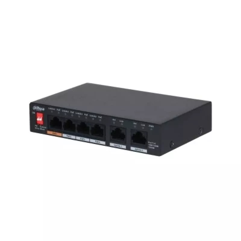 Dahua Technology PFS3006-4GT-60-V2 Gigabit Ethernet (10/100/1000) zasilanie przez Ethernet (PoE) Czarny
