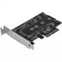 Silverstone SST-ECM27 karta adaptera M.2/SATA, PCIe 4.0, 1x M-Key, 2x SATA 6G - niski profil