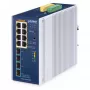 Przełącznik zarządzalny PLANET IP30 8-portowy L2/L4 Gigabit Ethernet Aluminium Niebieski