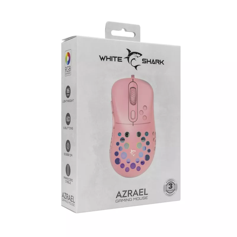 Mysz White Shark GM-5013 Azrael Różowa USB