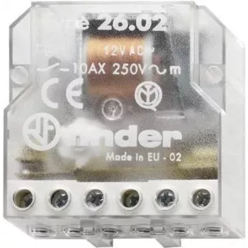 FINDER wyłącznik impulsowy 230 V AC 26.02.8.230.0000 Seria 26 do puszki podtynkowej 2 styki 10 A 26.02.8.230.0000 (260282300000)