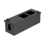 Puszka rozdzielcza DeLOCK Easy 45, uchwyt na moduły, do montażu na stole lub ścianie, metalowa, czarna — 4×22,5×45 mm lub 2×45×45 mm