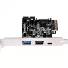 SilverStone ECU05 - adapter USB - PCIe 2,0 x2 niskoprofilowy - USB 3,1 typu C x 1 + USB3.0 x 2 + USB3.0 (wewnętrzne) x 2 (SST-ECU05)