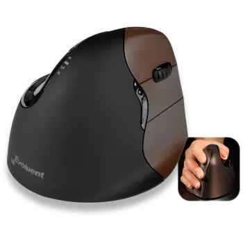 Evoluent VerticalMouse 4 Small - Vertikale Maus - Für Rechtshänder - optisch - 6 Tasten - kabellos - 2.4 GHz - kabelloser Empfänger (USB)
