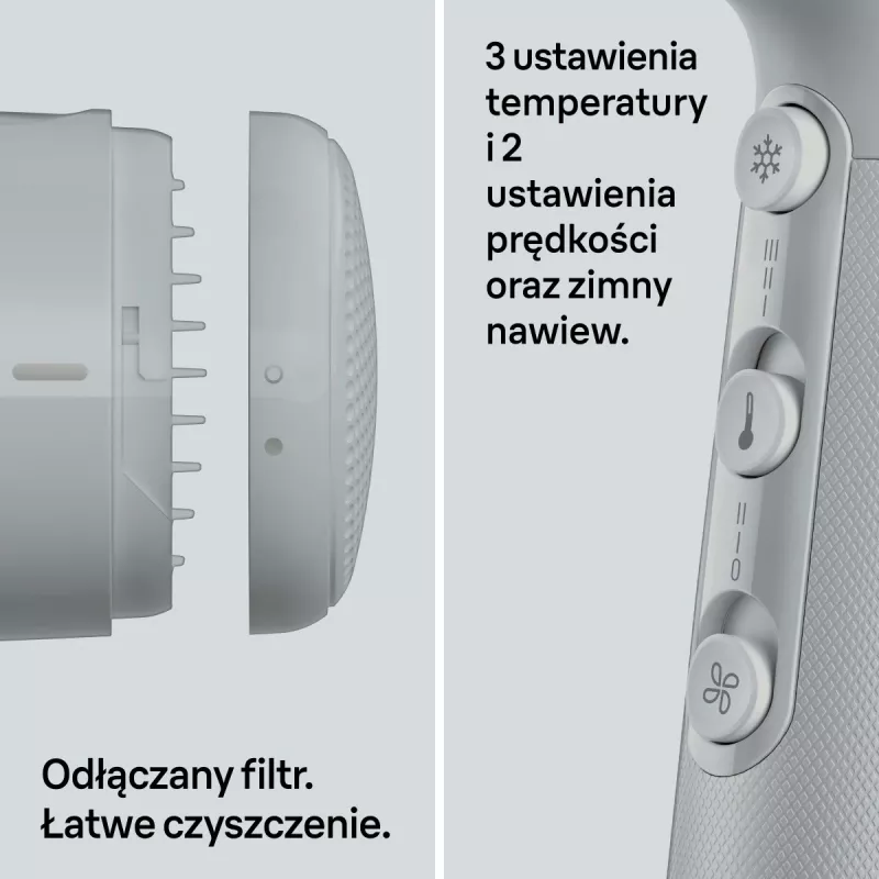 Suszarka do włosów Braun BRHD211E 2200W z technologią jonową