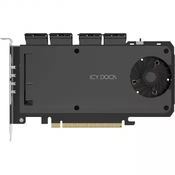 Kieszeń mobilna karta adaptera icy dock MB204MP-1B — 4 × M.2 NVMe SSD kieszeń hot-swap