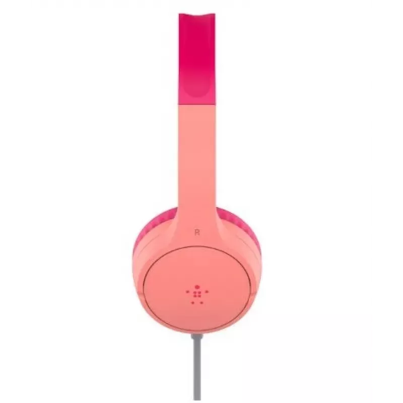 SOUNDFORM Mini nauszne słuchawki przewodowe w kolorze różowym dla dzieci