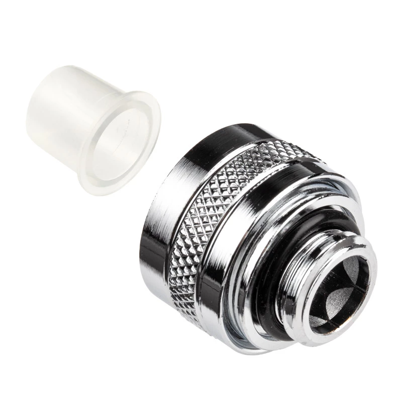 Fitting Alphacool 17470 — mosiężna chromowana złączka do chłodzenia wodnego PC, wysokość 20 mm, waga 23 g
