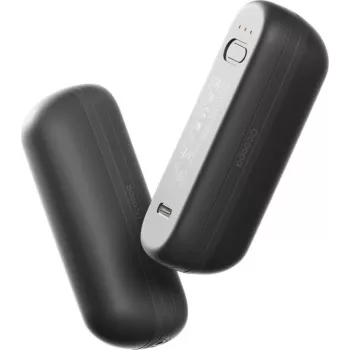 Akumulatorowy ogrzewacz do rąk Ocoopa UT2s Mini — 2600 mAh przenośny ogrzewacz kieszonkowy, aluminium, czarny