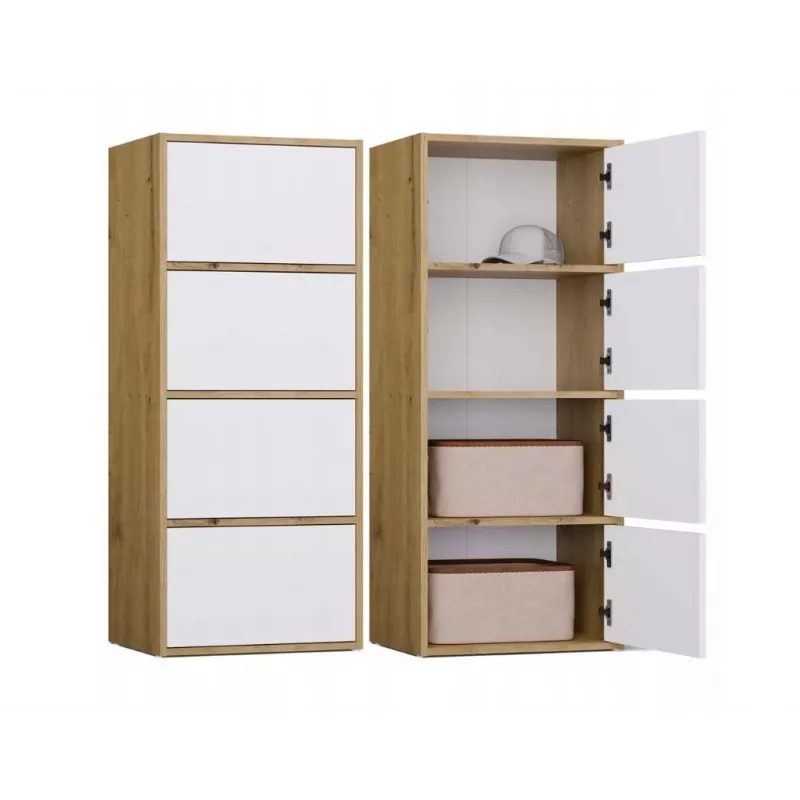 ALMA komoda dąb artisan/biały