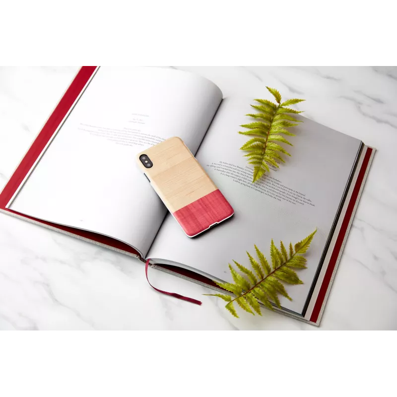 etui na smartfona man and wood dla iPhone XS Max — biały miss match