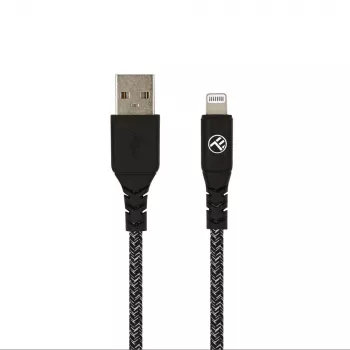 Przewód danych USB do Lightning Tellur TLL155481 2,4A 1 m nylonowy czarny