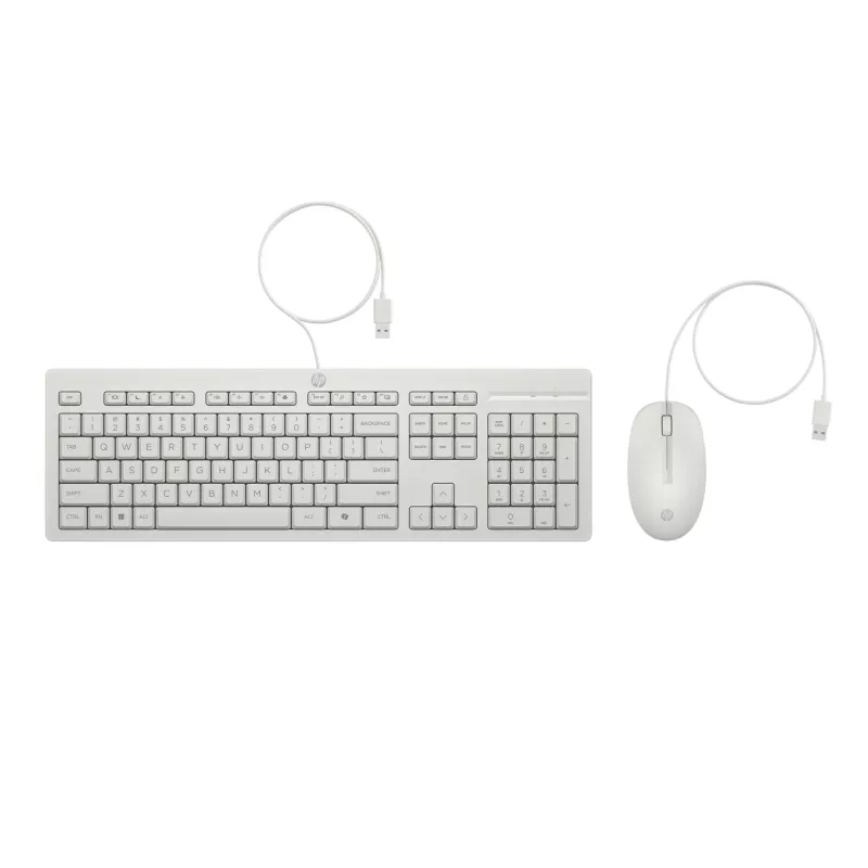HP 225 G2 USB Wired mysz klawiatura Combo, Copilot Key - Cashmere biały - ESTONIAN