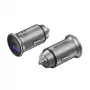 Ładowarka samochodowa Vention Two-Port USB A+A (30+30) Szary Mini Styl Aluminium
