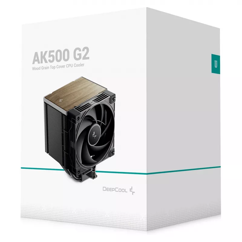 Chłodnica powietrzna DeepCool AK500 G2, wentylator 120 mm, maks. ciśnienie powietrza 3,33 mmH2O, 117×129×159 mm, czarna