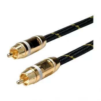 Kabel połączeniowy ROLINE GOLD RCA simplex wtyk / wtyk, biały, 5,0 m (11.09.4252)