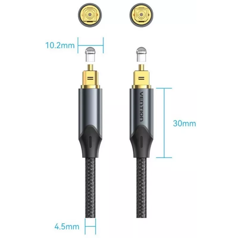 Kabel optyczny audio Vention, pleciony, 5 m