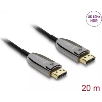 DELOCK Active Optical kabel DisplayPort 2.1 8K 60 Hz 40 Gb/s, 20 m