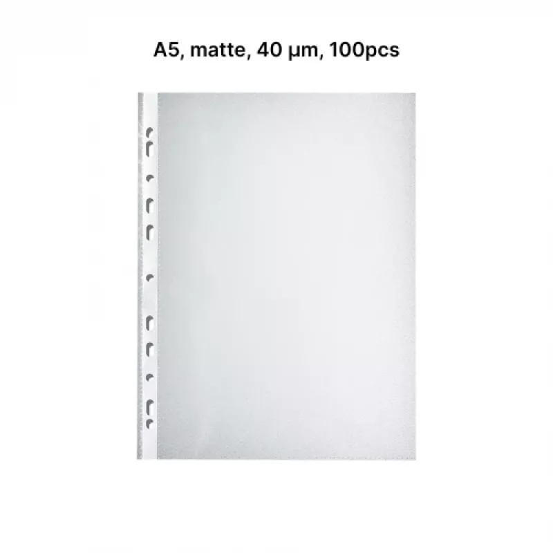AD Class PUNCHED POCKET Orange Peel A5 40 mikr., opakowanie 100 szt.