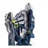 Plecak do noszenia dziecka DEUTER Kid Comfort Active — niebieski, poliamid, do 22 kg, daszek przeciwsłoneczny, podnóżek, VariQuick, Lite Air