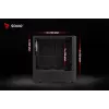 Obudowa PC SAVIO Noctis Flow — Cube Mini‑ITX/Micro‑ATX/ATX, 3x120mm przód, 1x120mm tył, 2x3.5 cala + 3x2.5 cala zatoki, hartowane szkło